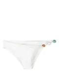 Christopher Esber crystal-strap bikini bottoms - White