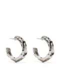 Kenneth Jay Lane sculpted-design hoop earrings - Silver