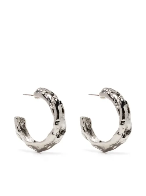Kenneth Jay Lane sculpted-design hoop earrings 