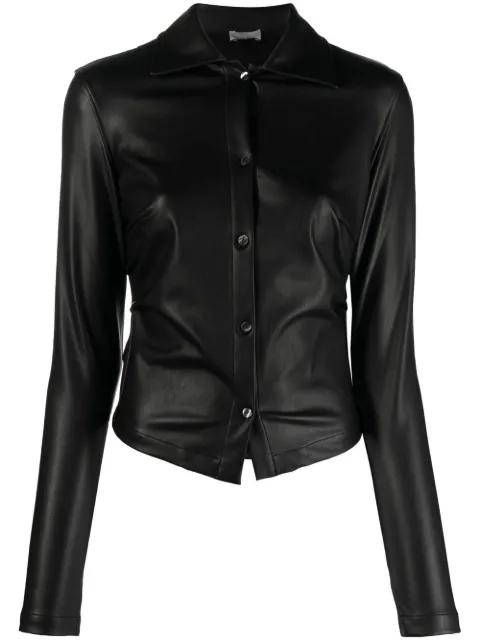 ALIX NYC Gavin faux-leather shirt