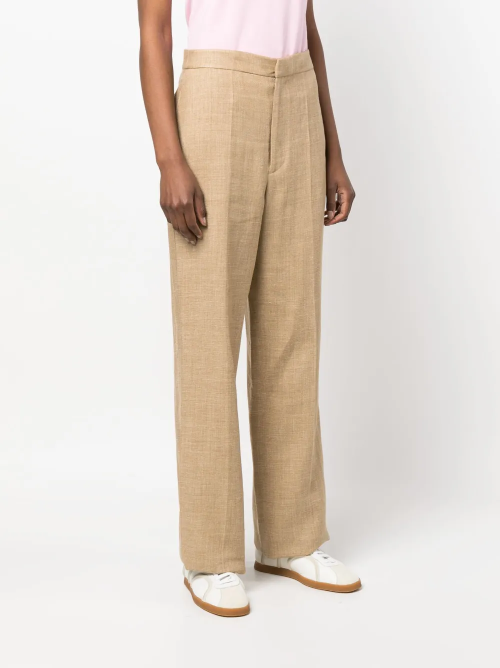 Polo Ralph Lauren Mid-rise Straight-leg Trousers In Brown