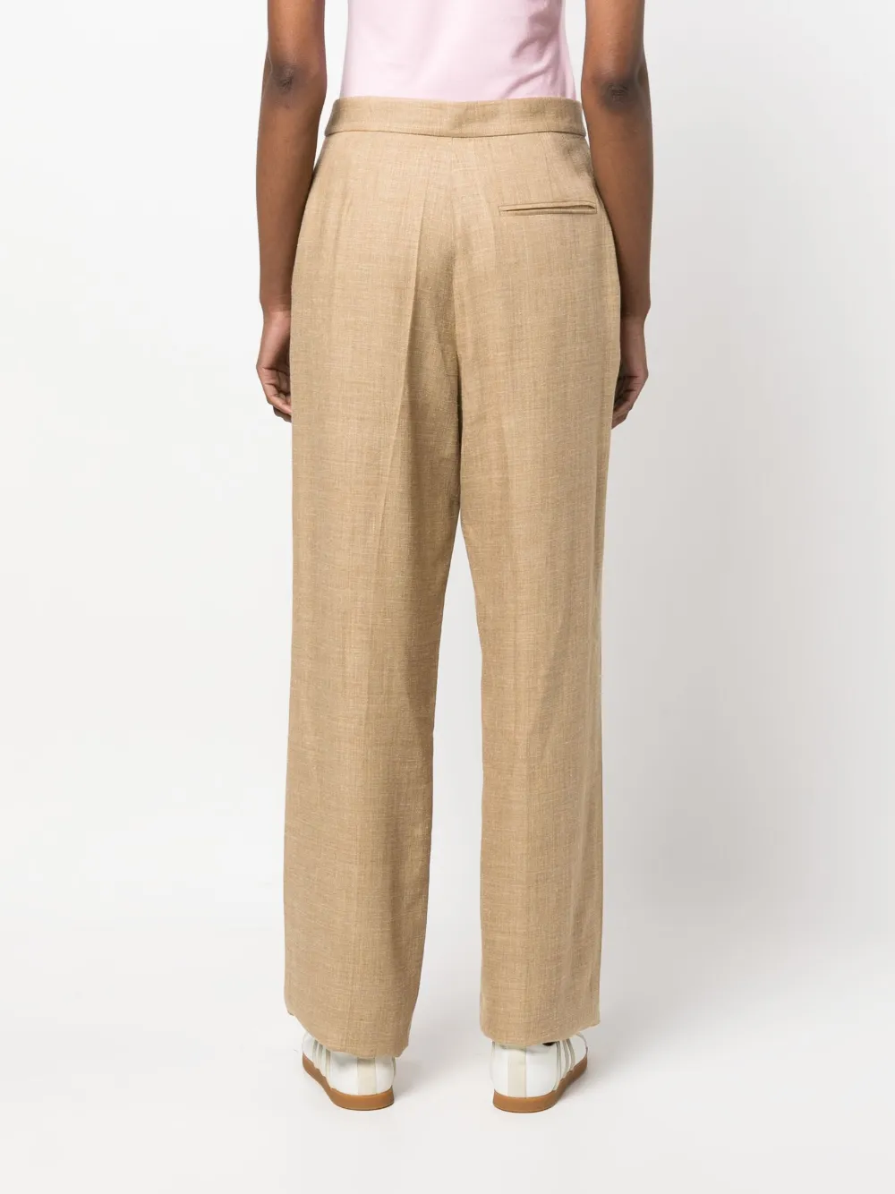 Polo Ralph Lauren Mid-rise Straight-leg Trousers In Brown