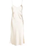 Polo Ralph Lauren V-neck silk midi dress - Neutrals