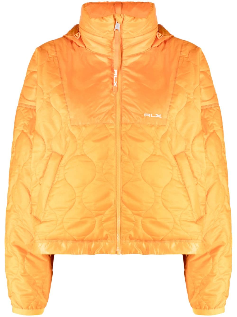 Polo Ralph Lauren Zip-up Puffer Jacket In Orange