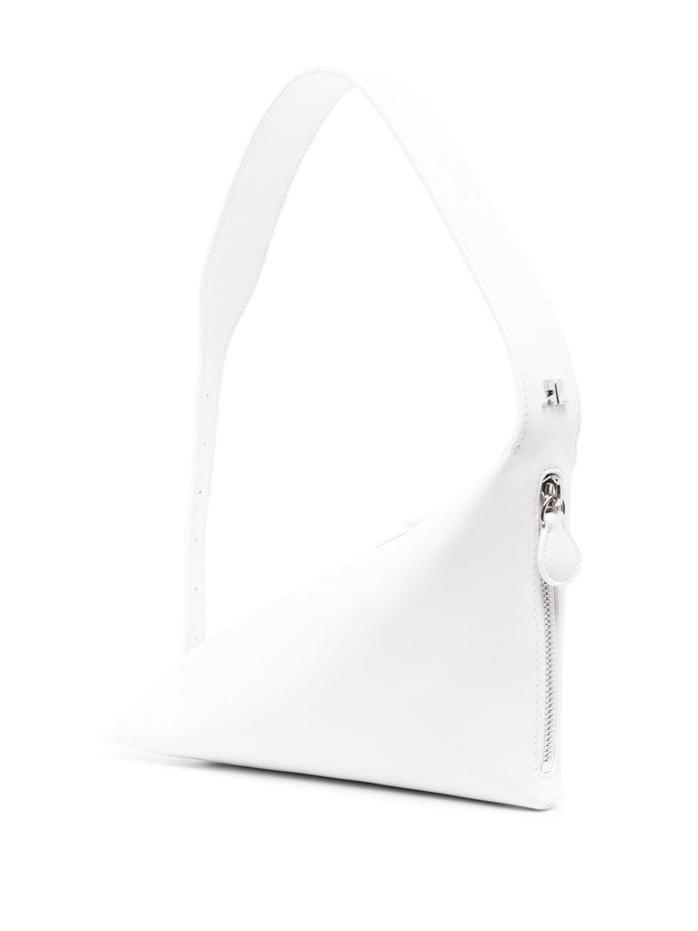 Shop Courrèges Shark Baby Leather Shoulder Bag In Weiss