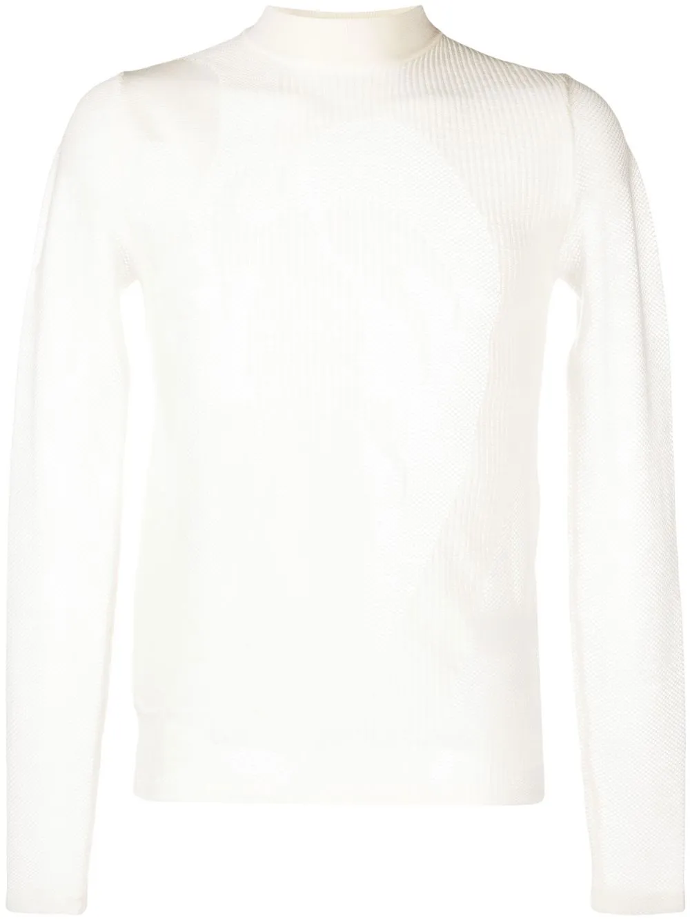 

Feng Chen Wang Phoenix mesh-panelled jumper - Neutrals