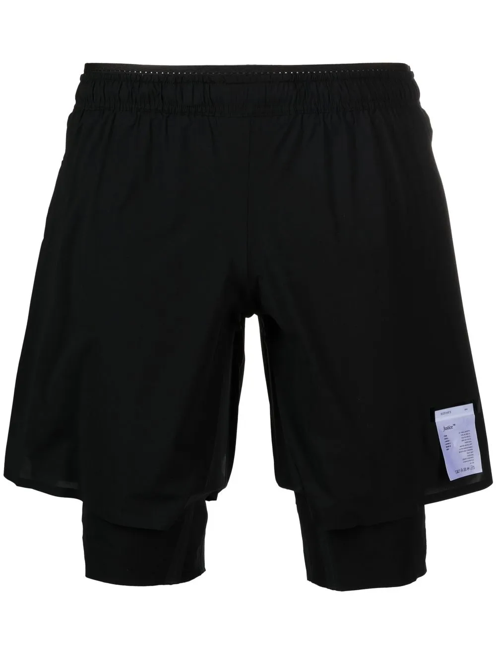 

Satisfy shorts deportivos a capas - Negro