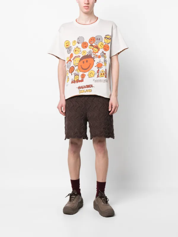 smile♡ Robyn Lynch Smiley-print Cotton T-shirt | Neutrals | FARFETCH CA