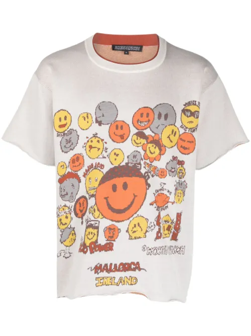 T-shirt en coton à imprimé Smiley - Robyn Lynch - Modalova
