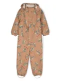 Konges Sløjd dinosaur-print snowsuit - Orange