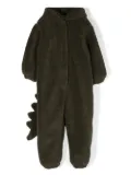 Konges Sløjd dinosaur faux-fur onesie - Green