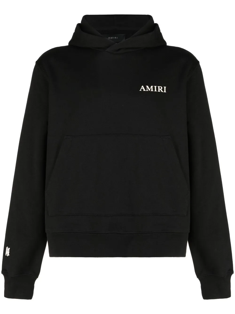 

AMIRI logo print cotton hoodie - Black