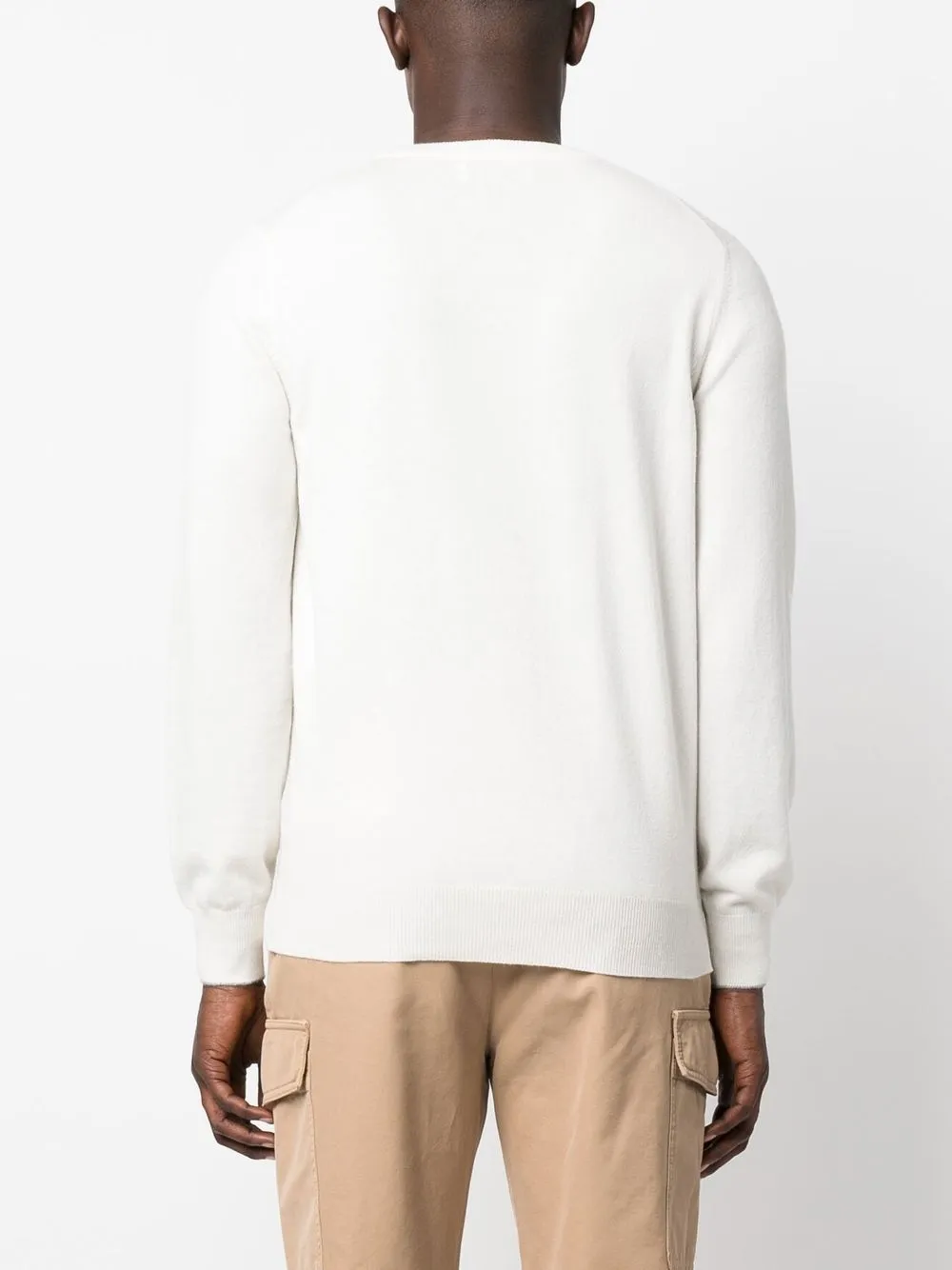 Brunello Cucinelli Embroidered-slogan Cashmere Jumper In White