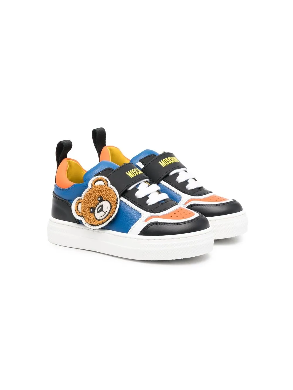 

Moschino Kids Teddy Bear colour-block sneakers - Negro