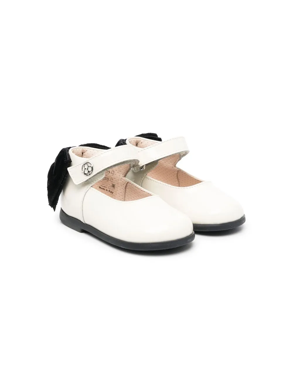 Florens bow-detail touch-strap ballerina shoes - Neutrals