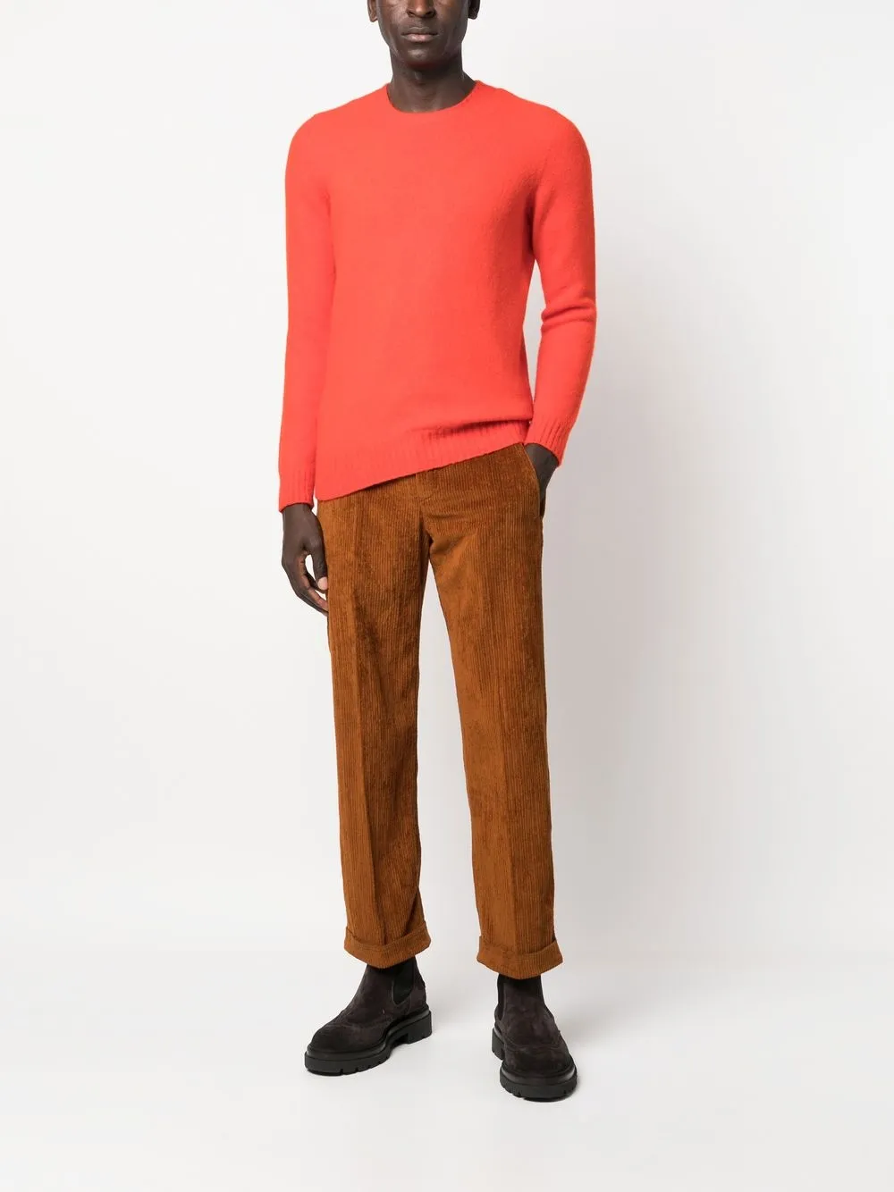 

PT Torino corduroy straight-leg trousers - Brown