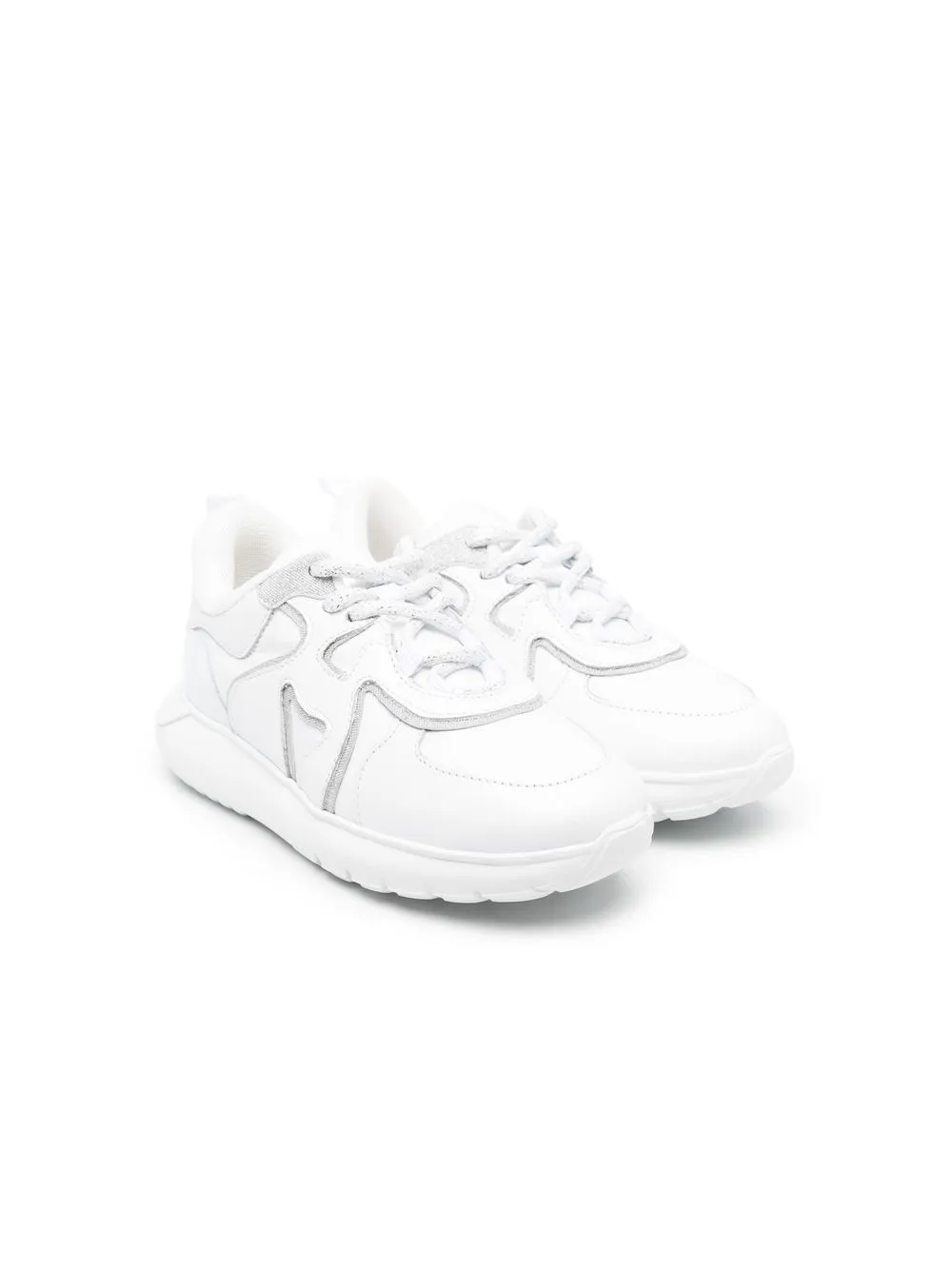 

Hogan Kids panelled low-top sneakers - White