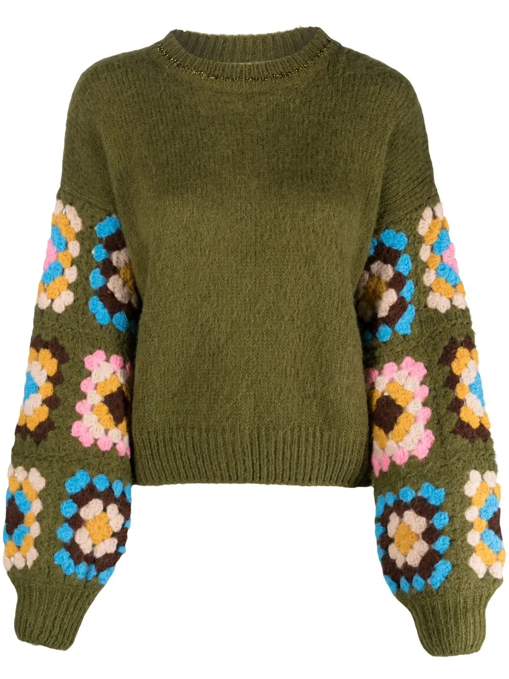 

MC2 Saint Barth crochet-knit long-sleeved jumper - Green