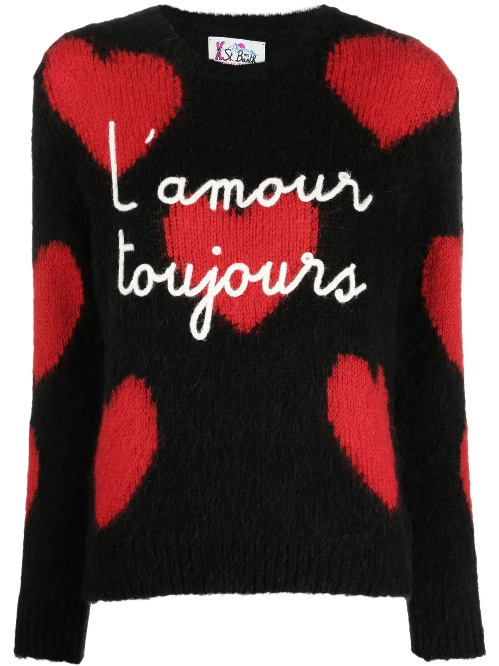 

MC2 Saint Barth intarsia-knit long-sleeved jumper - Black