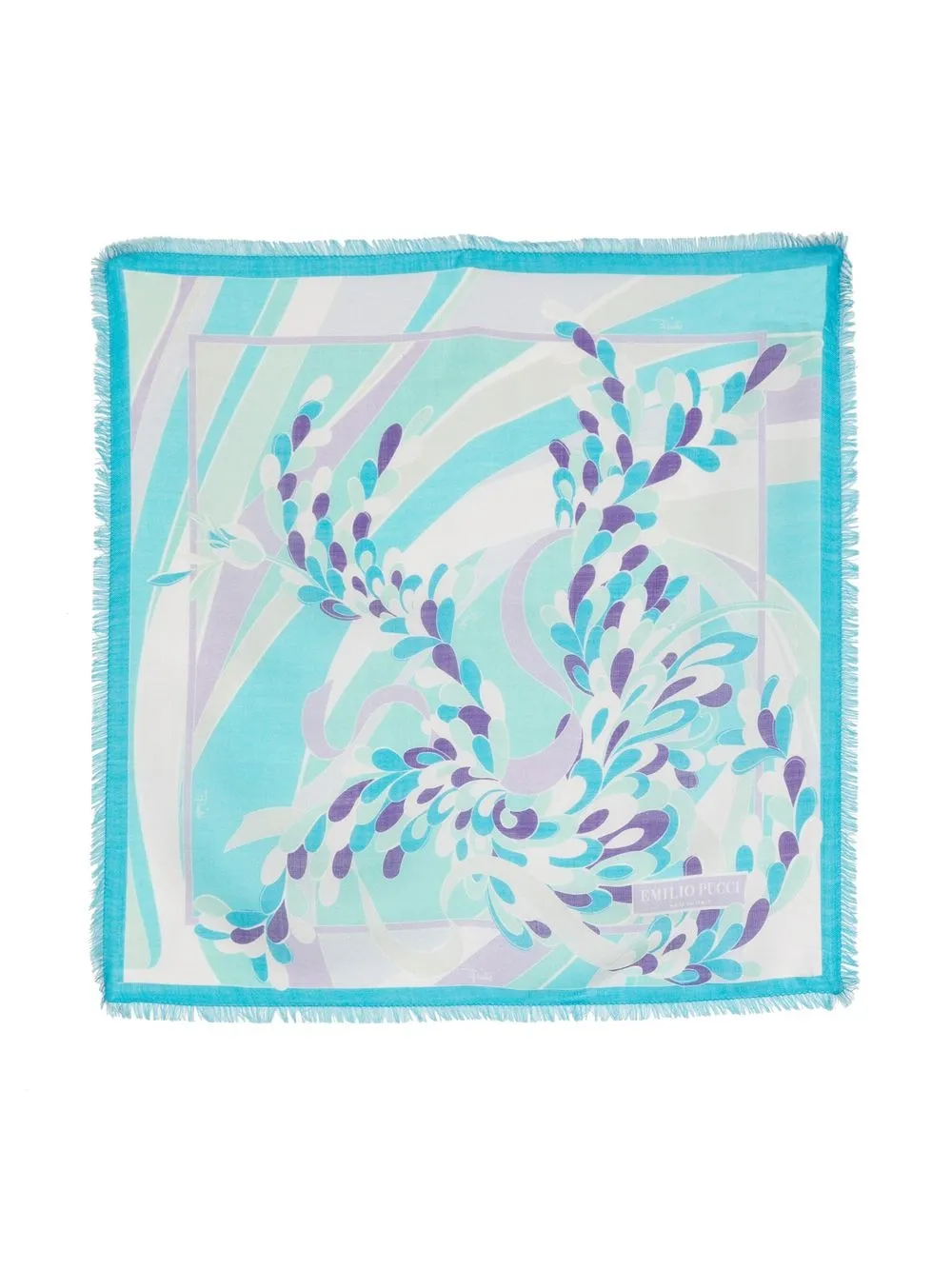 

PUCCI Junior abstract-print scarf - Blue