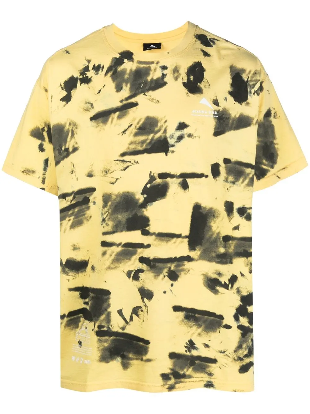 

Mauna Kea paint-print short-sleeved T-shirt - Yellow