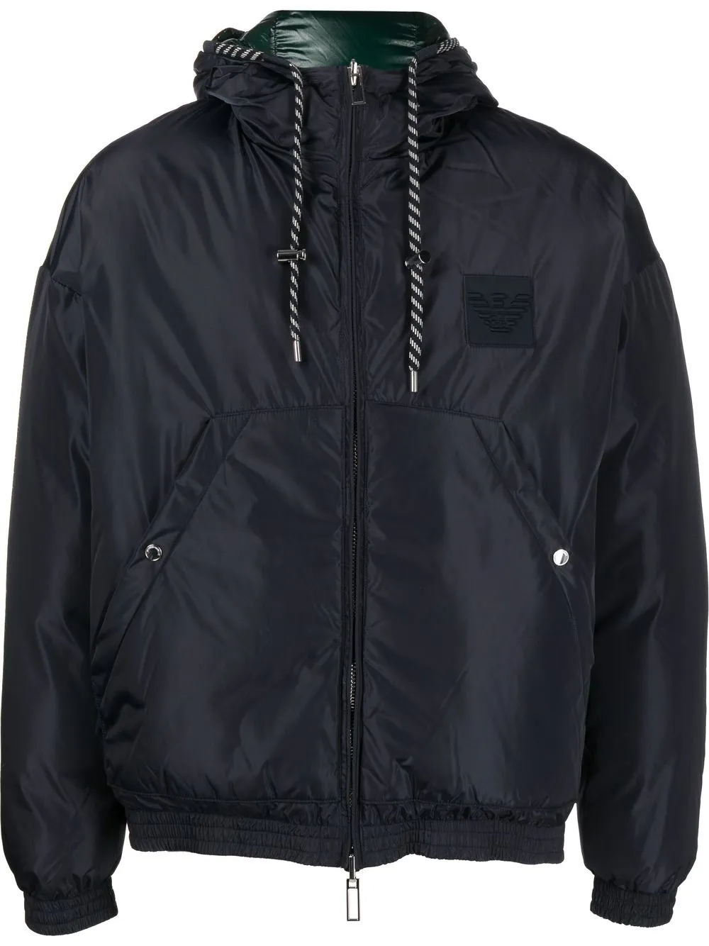 

Emporio Armani reversible hooded padded jacket - Blue