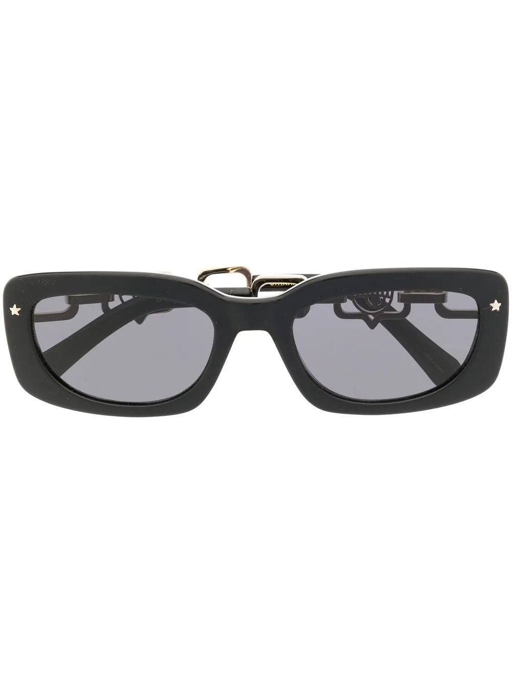 

Chiara Ferragni chain-detail square sunglasses - Black