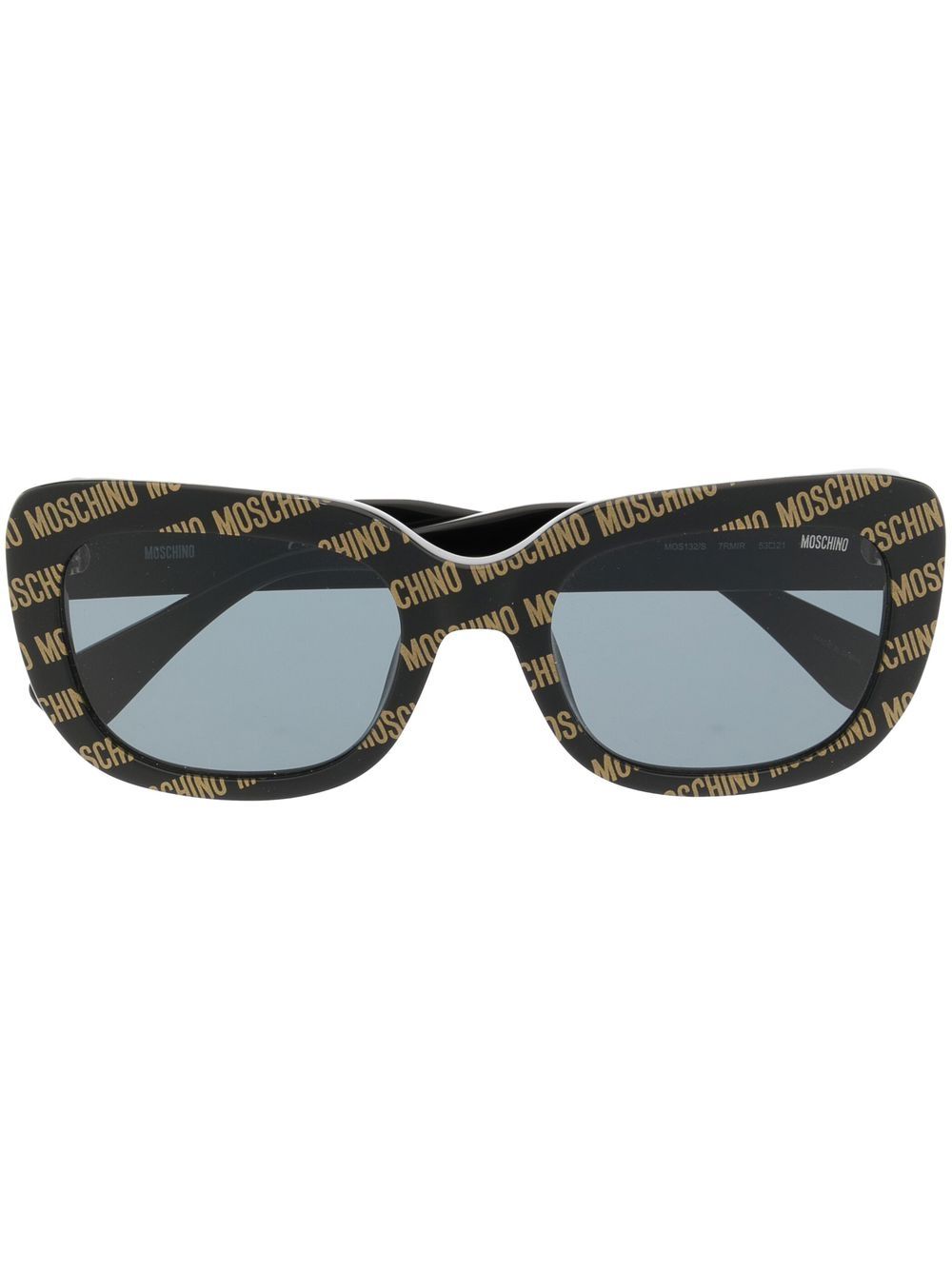 Moschino Eyewear logo-print square-frame sunglasses - Black