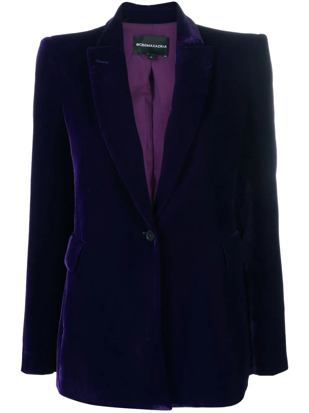 

BCBG Max Azria velvet-effect single-breasted blazer - Purple