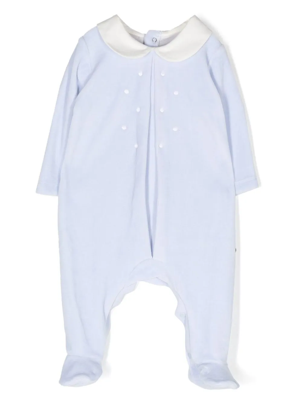 

Paz Rodriguez Peter Pan-collar velour romper - Blue