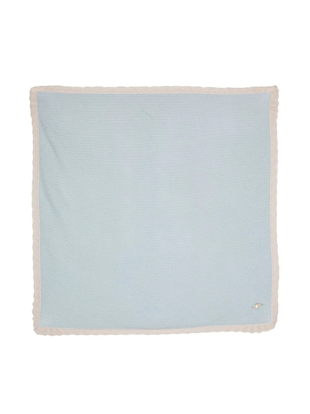 

Paz Rodriguez two-tone knitted wool blanket - Blue