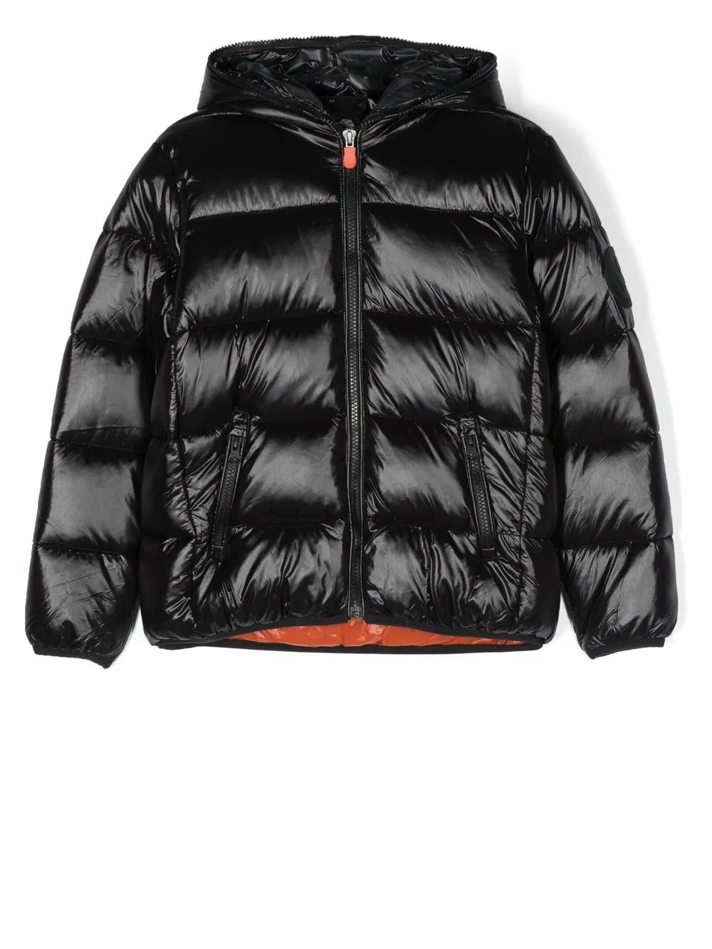 

Save The Duck Kids hooded zip-up padded jacket - Black