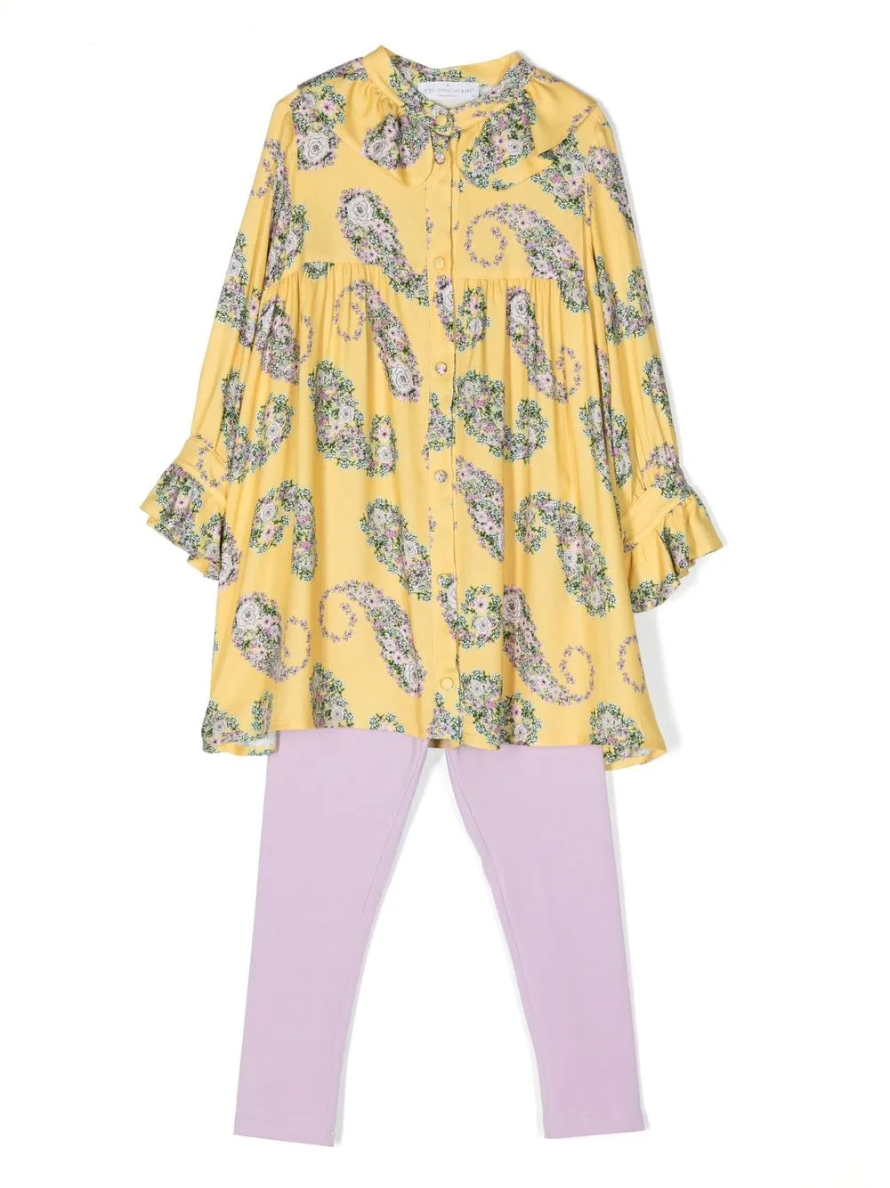 

Colorichiari cotton-blend leggings - Yellow