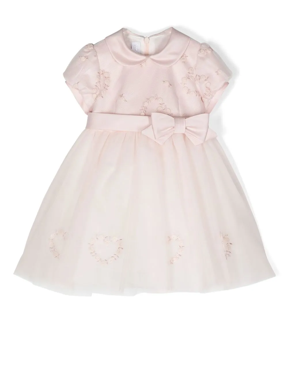 

Colorichiari heart-embroidered tulle dress - Pink