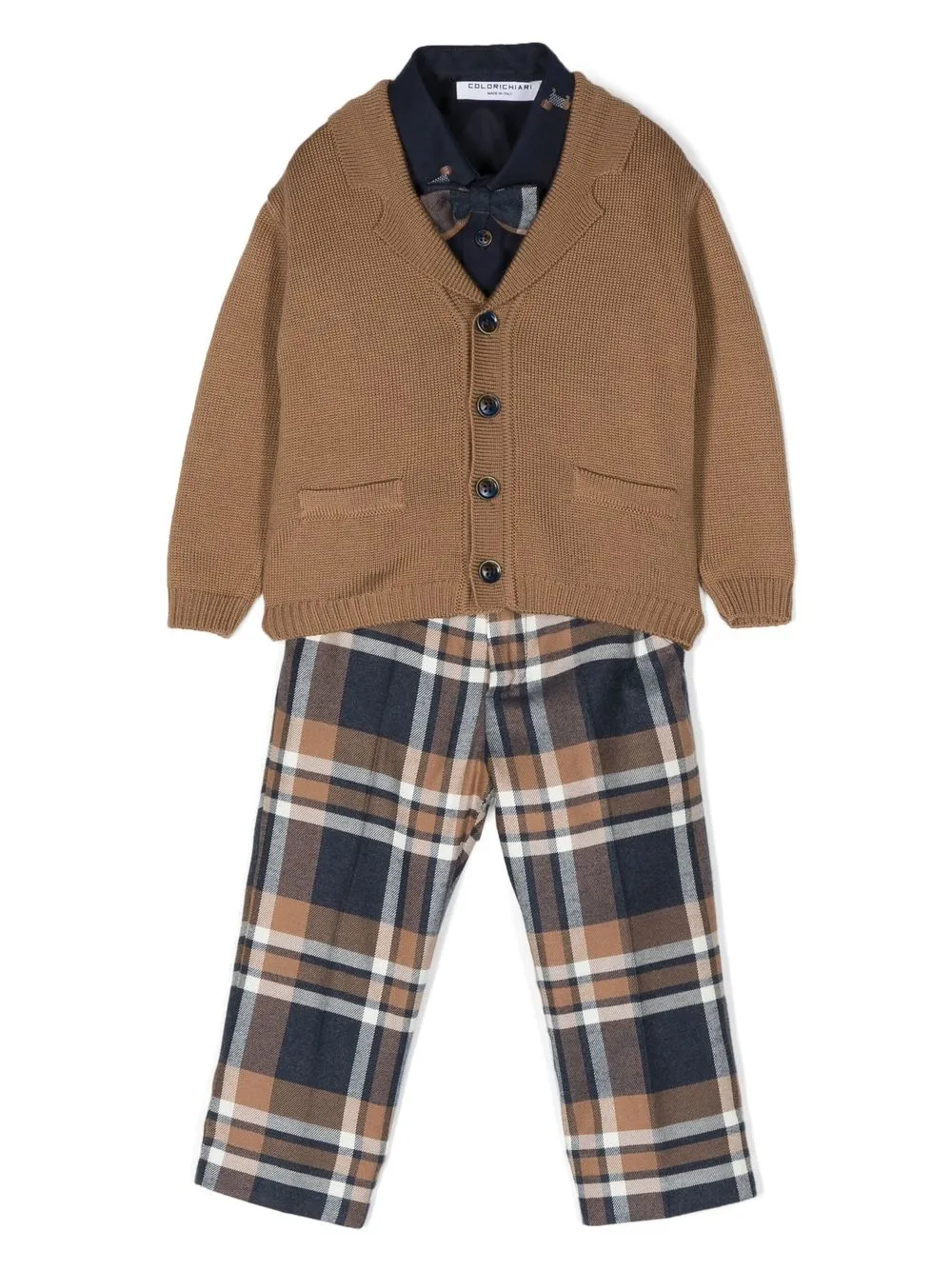 

Colorichiari dog-print outfit set (set of three) - Blue