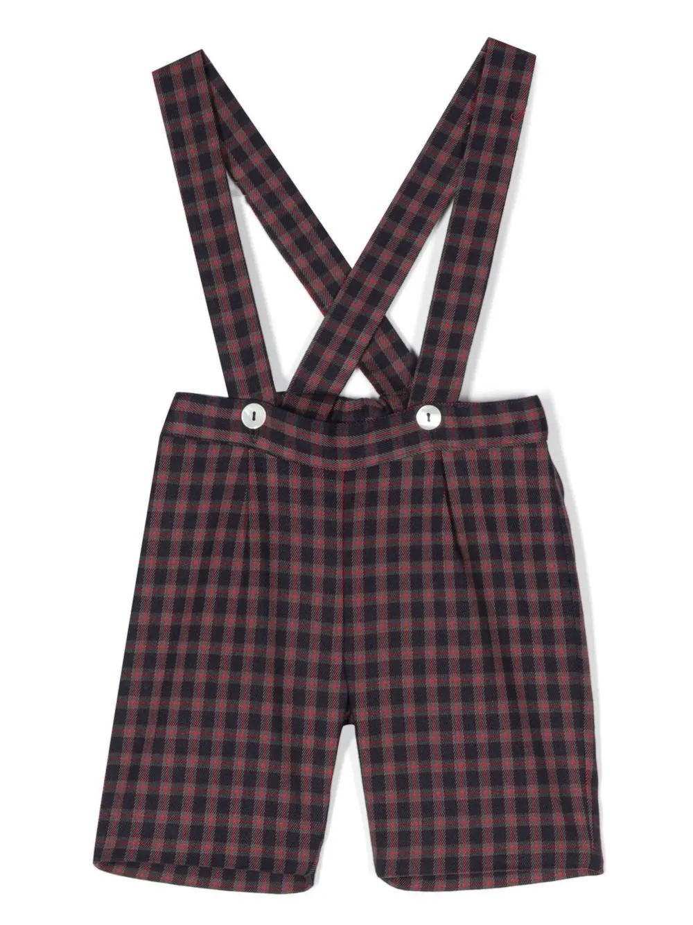 

Mariella Ferrari tartan check-print dungarees - Blue