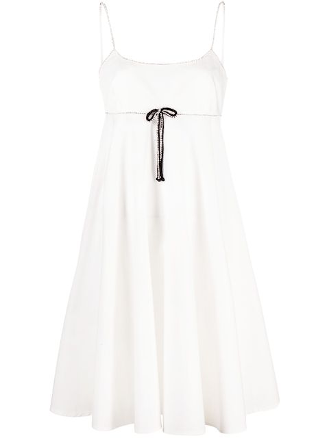 ANOUKI bow-detail flared minidress