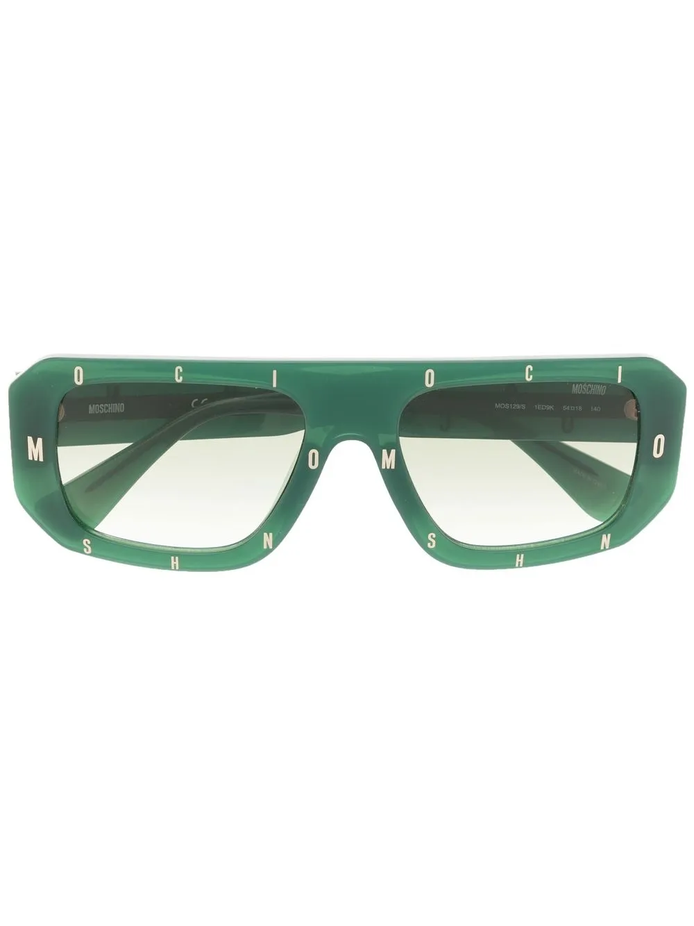 

Moschino Eyewear logo-print rectangle-frame sunglasses - Green