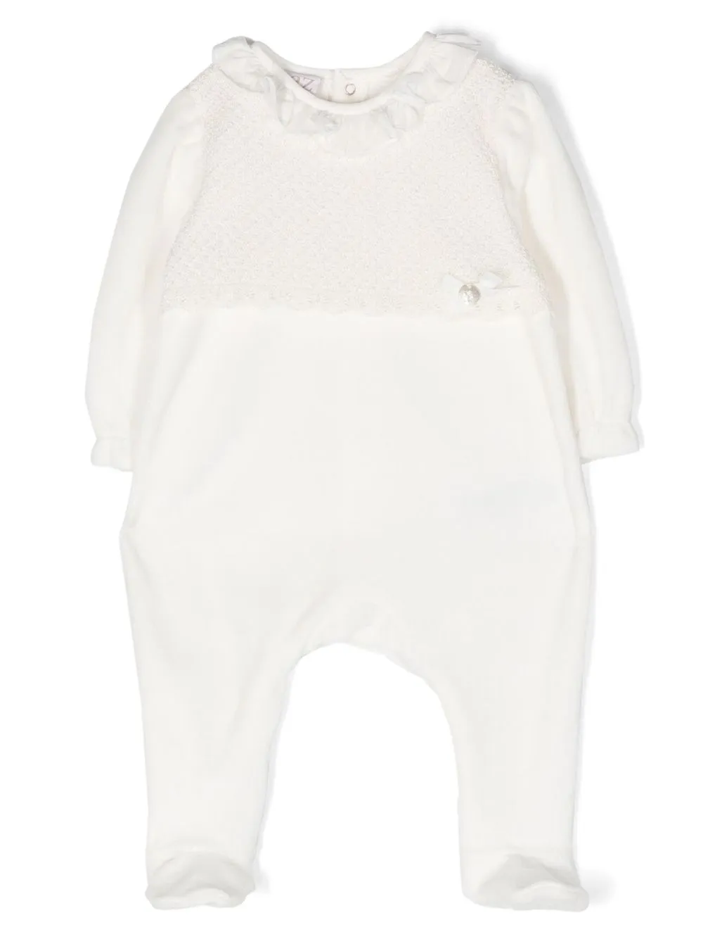 

Paz Rodriguez ruffled-collar babygrow - Neutrals