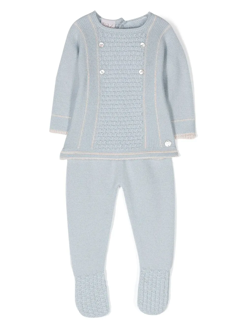 

Paz Rodriguez knitted wool trouser set - Blue