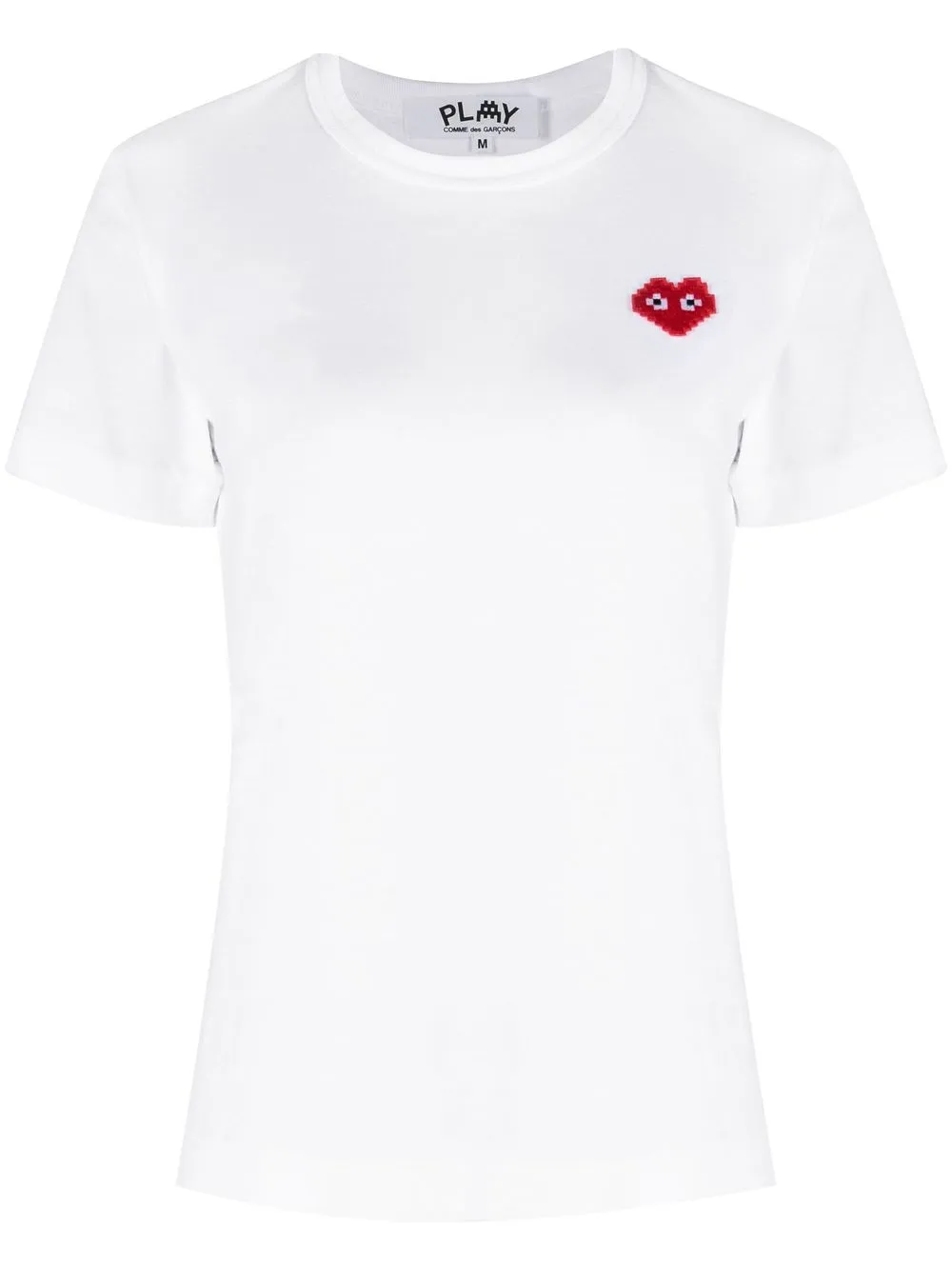 

Comme Des Garçons Play pixel heart embroidery T-shirt - White