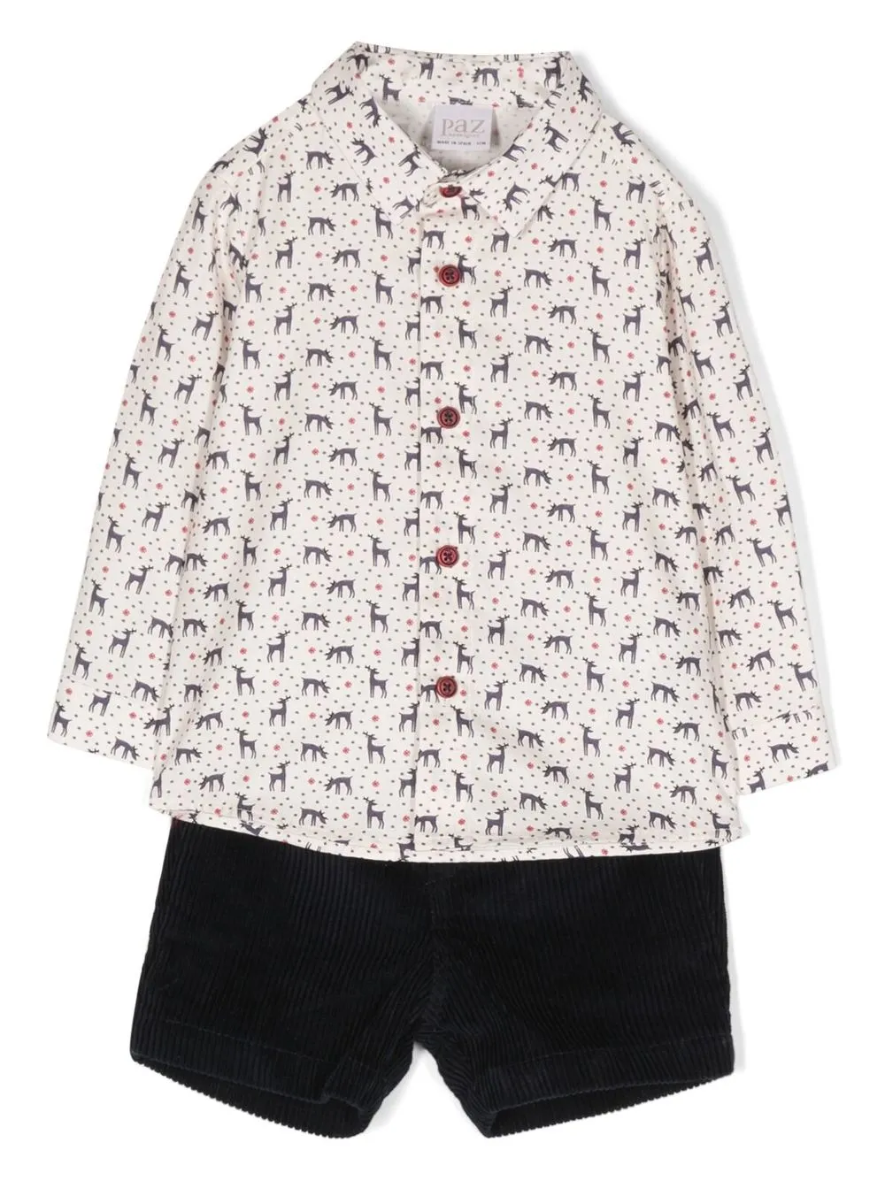 

Paz Rodriguez reindeer-print shorts & shirt set - Blue