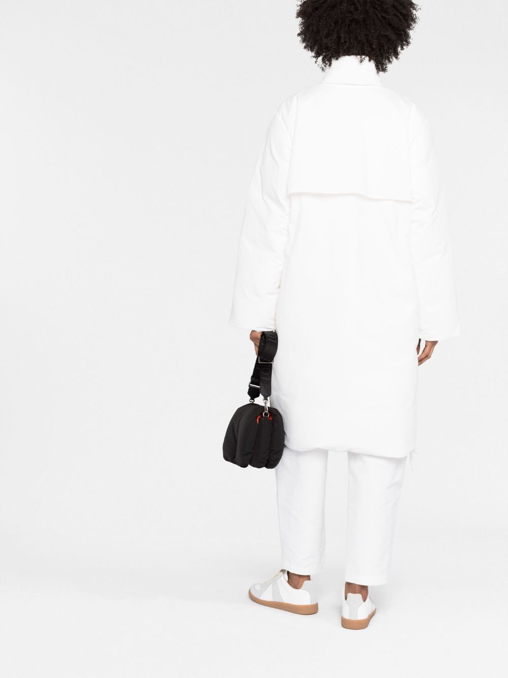 Shop Jil Sander High-neck Padded Coat In Weiss