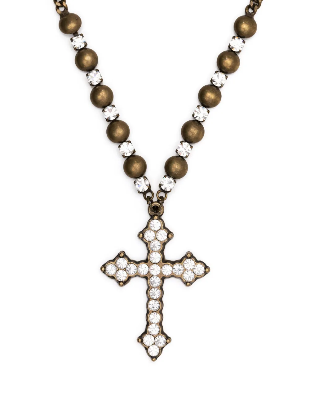 Blumarine crystal-embellished cross necklace