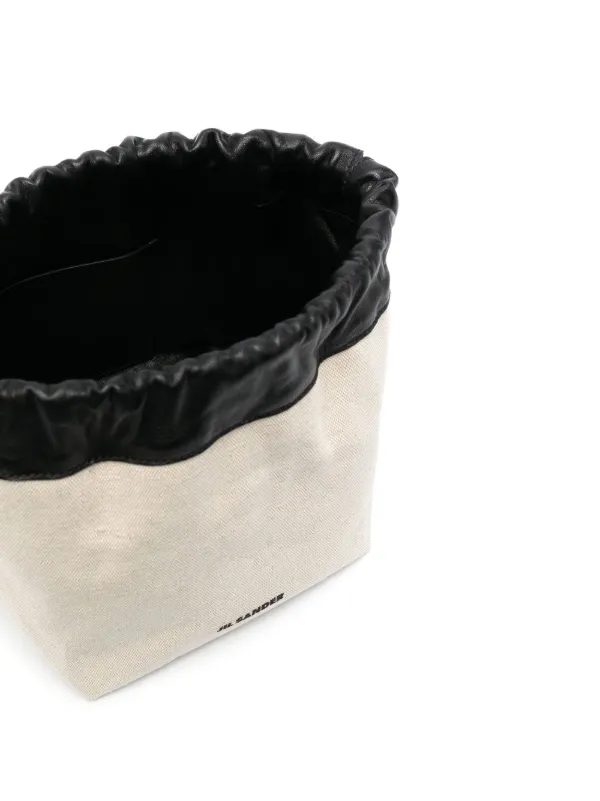 【JIL SANDER+】Drawstring Pouch canvas Jil Sander // Black Drawstring Pouch Bag – VSP Consignment