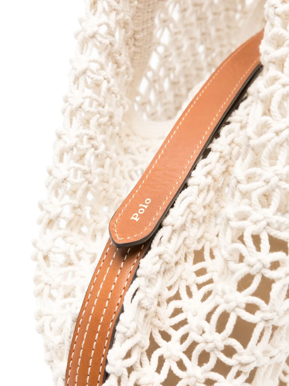Polo Ralph Lauren Polo Pony macramé shopper Beige