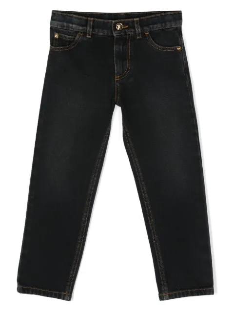 Versace Kids embroidered-logo detail jeans