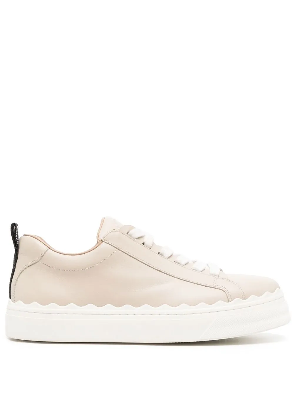 

Chloé Lauren scalloped low-top sneakers - Neutrals