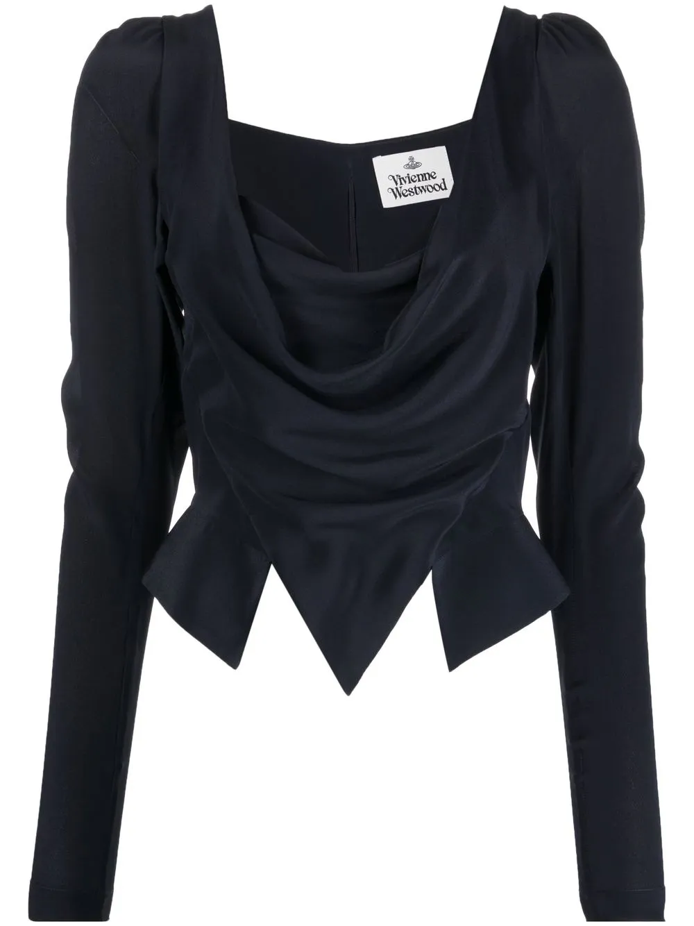 

Vivienne Westwood gathered cut-out out top - Blue