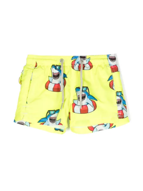 MC2 Saint Barth Kids Badeshorts mit Hai-Print